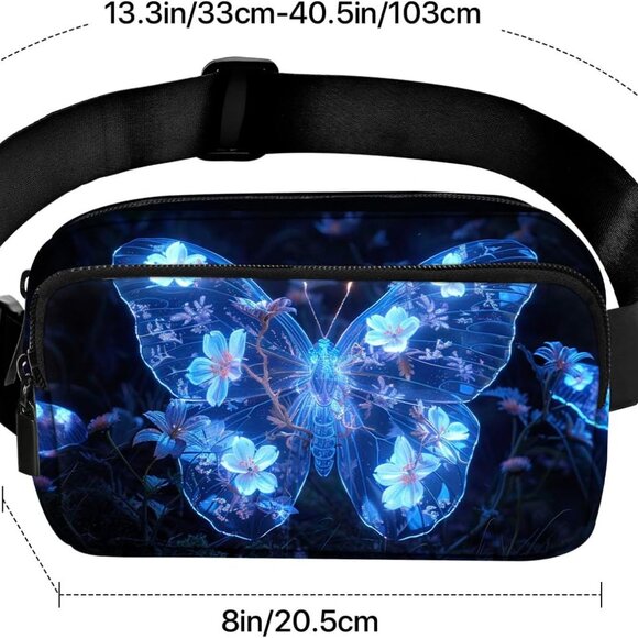 Versatile Women's Butterfly Fanny Pack - Adjustable Strap and Fashionable Design - Picture 3 of 6